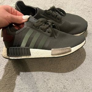 Adidas NMD size 9 - greyish/camo green color -gently won a handful of times